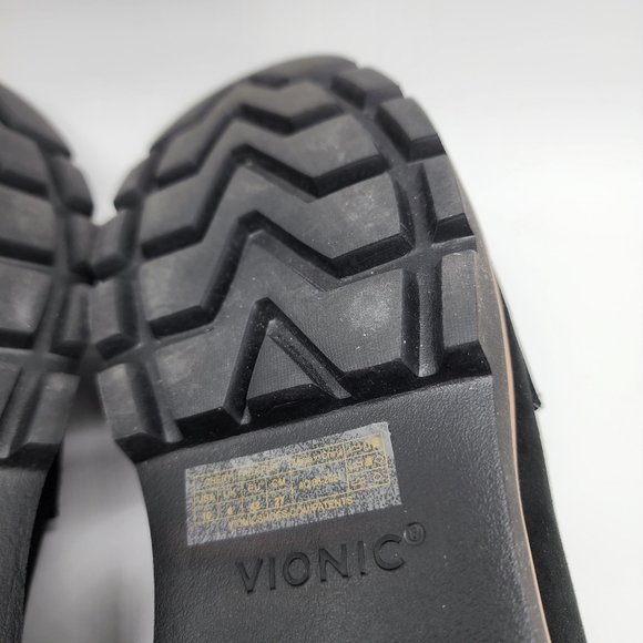 Vionic Cheryl Faux Fur Shearling Nubuck Suede Black‎ Loafer Size Women's 10 - Picture 10 of 11